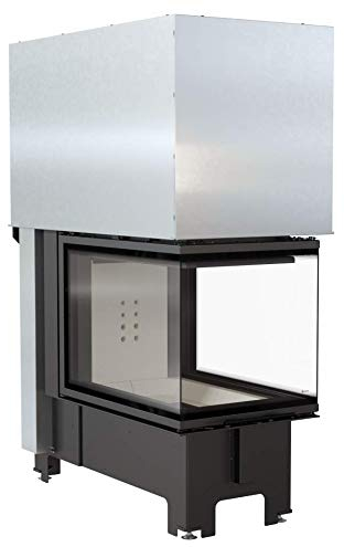 KRATKI Kamineinsatz Hebetür Links rechts dreiseitig Panoramakamin NBU 11 kW Heizensaitz