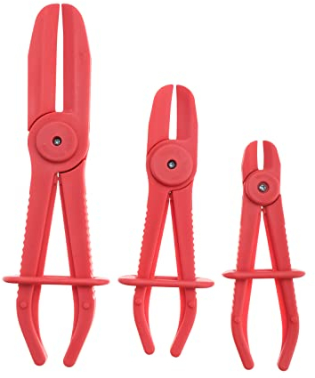 BOOMSTART Juego de 3 alicates de abrazadera de manguera de nailon, pinzas de sujeción para mangueras, pinzas de sujeción para mangueras de combustible, freno y gasolina, mangueras de agua de
