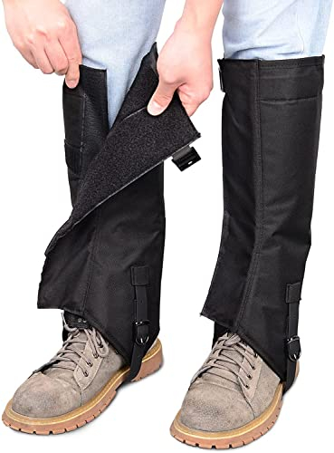 BOOSTEADY Gamaschen Outdoor, Gamaschen Wandern Jagd Fahrrad Wasserdichter Beinschutz Einstellbare Atmungsaktive Gamaschen für Männer und Frauen