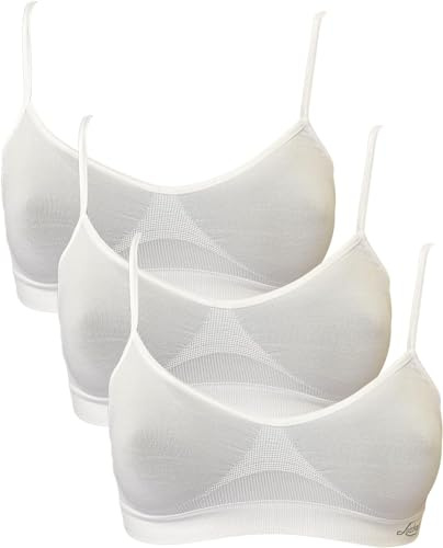 Liabel Brassiere Donna Seamless Confezione da 3 Pz - Reggiseno Sportivo in Microfibra Senza Cuciture e Senza Ferretto Made in Italy