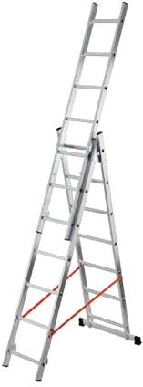 La zappa Scala a tre elementi in alluminio utilizzabile a sfilo o a cavalletto con dispositivo antisfilo (3x9)