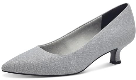 MARCO TOZZI Damen Pumps Spitz Elegant, Silber (Silver), 38 EU