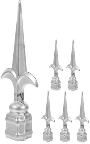 TOKIDNY Stilvolles Gartenzaun-zubehör – 6 Stück Zaunpfostenkappen Aus Eisen in Blumenform Dekorative Endstücke Für Außenterrassen Geländer