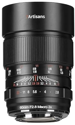 7artisans 60mm F2.8 II for Z-Mount Makro-Objektiv 2:1 Vollformat-Zoom-Objektiv mit manuellem Fokus für Nikon Kamera Z-Mount Professionelle Weitwinkel-Makro-Kamera (Schwarz)