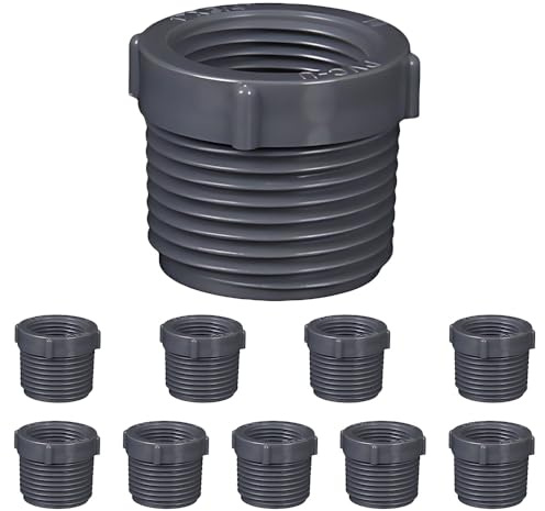 TONGIHS 10pzs Adaptador de manguera de PVC,para sistemas de riego,Gris