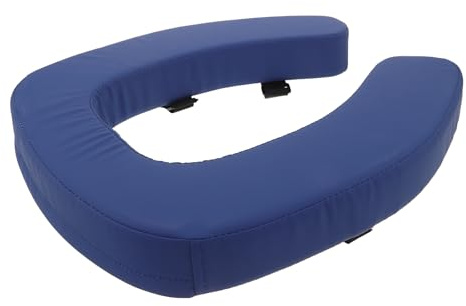 HAPINARY Asiento de Inodoro Elevado Acolchado Azul de 5 Cm con Esponja de Alta Densidad, y, con Banda de Fijación para Adultos Mayores y Uso en Baño Doméstico y Público