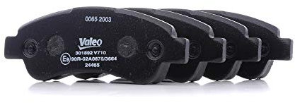 VALEO - Imbottiture per freni First - 301892 - Set di 4 imbottiture - Asse Posteriore - Completamente dotato di accessori montati.