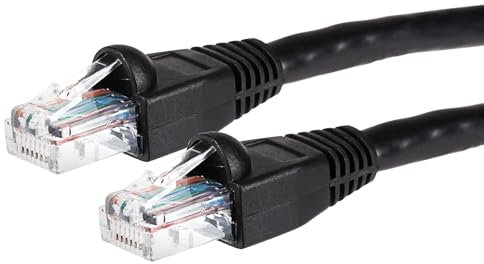 Maplin Ethernet Cable 5M Black, CAT6 Gigabit UTP LAN Network Cable RJ45 High-Speed 10Gbps Compatible with Laptop/PC, CCTV, PS4/5, Xbox, Switch, Modem, Router, Smart TV, Printer, Sky Box, WiFi Extender