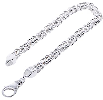 Königsarmband 5 x 5 mm aus 925 Sterling Silber