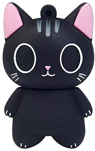 leizhan Clé USB 64Go, Flash Drive Mignonne clé USB Pendrive en Silicone(64Go,Chat)