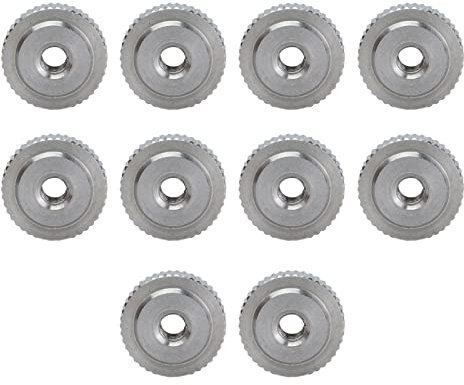 YUMILI écrou moleté moleté en acier inoxydable 304 tête plate moletée à travers le trou écrou de serrage à la main(M3)