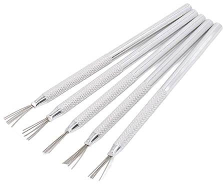 5 STÜCKE Tonnadelwerkzeuge Töpferhandwerkswerkzeuge Skulptur Federnadel Federdraht Texturwerkzeug für Tonformung Texturierung Modellierungswerkzeuge