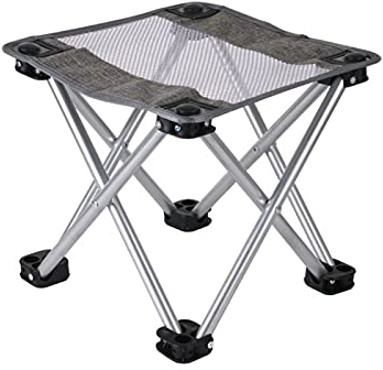 WolFum Campingstuhl, klappbarer Campinghocker, Outdoor-Reisestuhl, tragbare Hocker, leicht, mit Tragetasche, unterstützt 150 kg, Faltbarer Stuhl