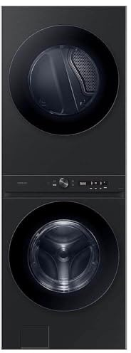 Samsung WH46DBH500EV 4.6/7.6 Cu. Ft. Brushed Black Bespoke AI Stacked Washer/Dryer