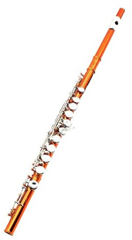 Tvärflöjt 16-håls Flöjt C-nyckelfärg Flöjt E-nyckel Nybörjare Vuxen Professionellt Instrumentflöjt(Orange)