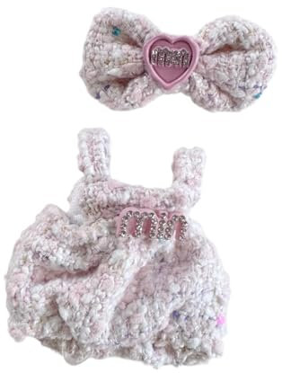 Harilla Plüschpuppen-Outfit mit Schleifendekoration, Kindergeschenke, Basteln, Machen Sie Ihre Puppen, DIY-Zubehör, Kleidung, Anzüge, Kostüme für Labubu, Style A