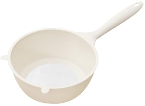 NESTINGHO Colino per Riso in Plastica Setaccio a Maglia Fine, Cestello Drenante Manico, per Lavare Frutta e Verdura in Cucina