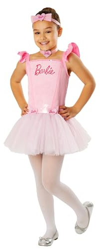 Rubies Official Barbie Ballerina Child Dress, Kids Fancy Dress, Medium 5-6 Years, Pink Halloween Halloween