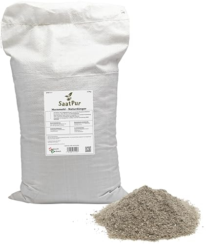 Hornmehl | biologischer Landbau | Naturdünger für Balkon- & Gartenpflanzen | Stickstoffdünger mit Langzeitwirkung | Langzeitdünger für Pflanzen | ökologischer Hochbeetdünger | in Bioqualität | ca. 30