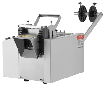 VEVOR Coupe-tube Thermorétractable Automatique, Machine de Découpe de Câbles, Largeur de Coupe 1-85 mm, Longueur 0,1-99999,9 mm, pour Couper Tubes Thermorétractables, en Fibre de Verre, en Cire Jaune