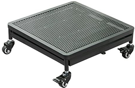 Chariot à plantes en métal robuste sur roulettes, support de pot de fleurs à roulettes, chariot de jardinière de jardin, chariot pour plantes en pot, blanc, 25 x 25 cm (Nero 35 x 35 cm) pour une