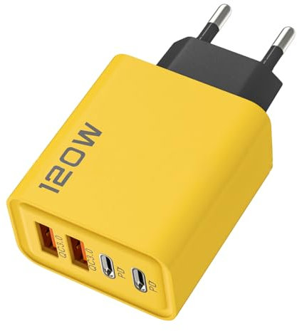 USB Ladegerät 120W, 4 Ports Mehrfach Ladegerät Mit USB, Schnellladegerät, Telefonladegerät Schnellladung, Ladegeräts Für Phone, Tragbares Wandladegerät Zum Schnellen Aufladen