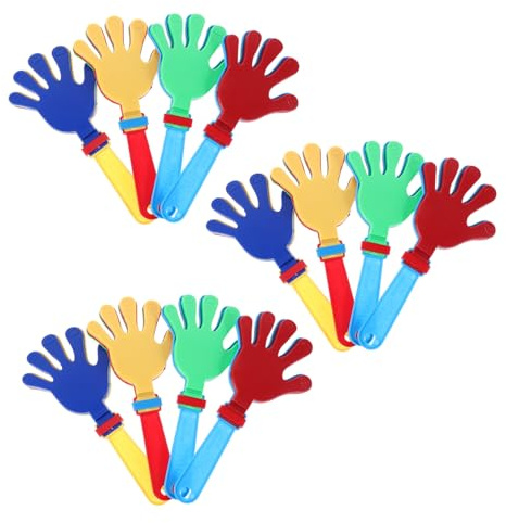 OFFSCH Matracas De Plástico Para Aplausos 12 Piezas Colores Surtidos Ligero y Seguro Juguete Para Niños Fiestas Regalos Infantiles