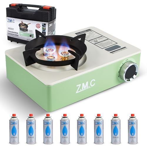 Z.M.C gasspis campingspis 1 lampa 3,5 kW 8 x patroner 227 g resväska