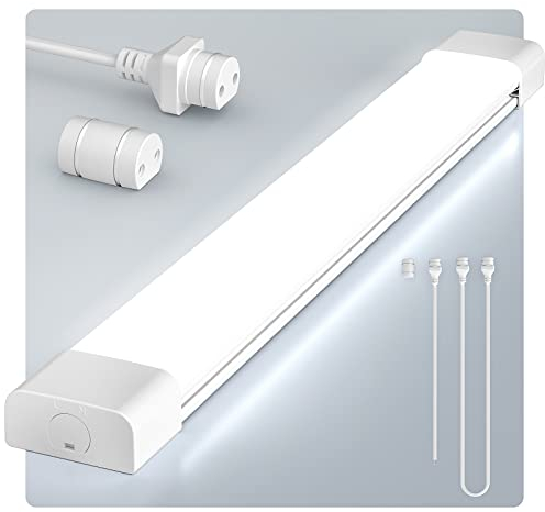 Anten 2 x LED Feuchtraumleuchte 150cm | 45W Feuchtraumlampe | Kaltweiß 6000K 4950LM Werkstattlampe | IP65 Wasserfest Wannenleuchte | Wasserdicht Kellerleuchte für Büros Keller Werkstätten Garage