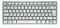CHERRY KW 7100 MINI BT, Compact Multi-Device keyboard with 3 Bluetooth Channels, UK Layout (QWERTY), Flat Design, incl. Transport Pouch, Agave Green
