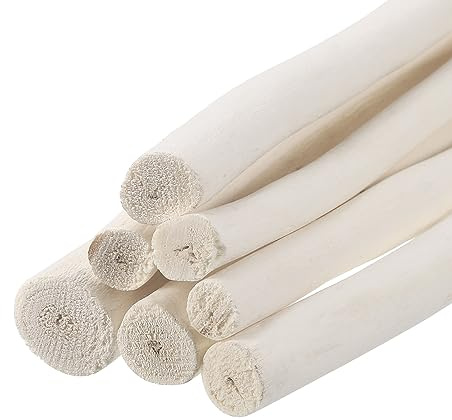 QUARKZMAN Legno Bastoncini 40cm(16) Legnoso Bastoncino Artigianato Rametti 0.6 a 1.2 Diametro Bianco Bastone Ceppo Legno per Casa Fata Giardino Ornamento Natale Artigianale Progetto,7pz