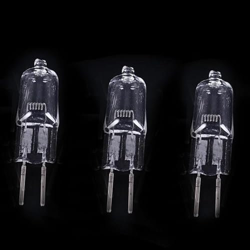 JZLBBC 10Pc Bombilla Halogena G5.3 36V 50W Bombilla G5.3 Lámpara Halógena G5.3 Lámpara Cápsula Transparente Blanco Cálido Regulable,20W