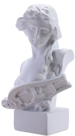 CECKQUE Estatua de busto de mitología griega de Afrodita, artículos de decoración clásica de diosa romana para estante de habitación, estanterías, adornos de partición (blanco, 6 pulgadas)