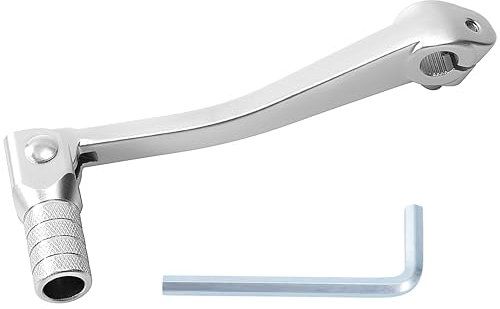 Tunejoy Leva del Cambio Pieghevole per Moto in Alluminio Universale per 50cc 70cc 90cc 110cc 125cc Scooter Pit Bike Dirt Bike Ciclomotore 150x52mm Argento