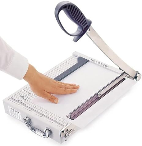 LHQYA Tagliacarte Resistente A3, Taglierina Multifunzionale con Striscia Ferro Magnetica, capacità Taglio: 16 Fogli Carta/Blocco Sicurezza in Metallo/precisione Misurazione: 1 Mm, per Uffici