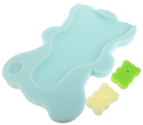 IWOWHERO Alfombrilla De Baño Para Bebés Esponjosa y Transpirable Cojín De Baño Multifuncional Para Recién Nacidos Suave Soporte Para Niño Niña Accesorio Portátil y Seguro Para Piel Sensible