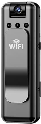 Wisylizv Body Cam – Caméra d'action à clip | Enregistreur vidéo portable | Support de poitrine | Convient pour le vélo, le