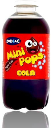 Zodiac Sugar Free Fizzy Drink 330ml Bottles Pack of 12 or 24 Zero Sugar Soft Drinks Choose from Cola Orange Raspberry Bubblegum Lemonade or Dandelion Kids & Family Friendly (12 X 330 ml, Cola)