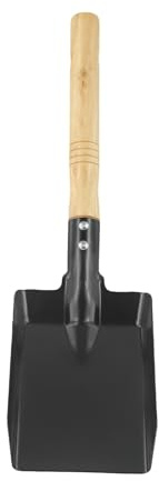 Pelle à Cheminée en Acier pour Foyer, Outil de Nettoyage de Cheminée et Poêle avec Manche en Bois, 40 cm, pour Usage Intérieur et Extérieur