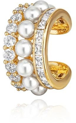 Jenosy Gold Ear Cuff Damen Nicht Piercing Öffnen Wrap Ohrringe 18K Vergoldet Filled Cubic Zirconia Ohrmanschette Gold Handmake Hypoallergene Schmuck Geschenk für Frauen
