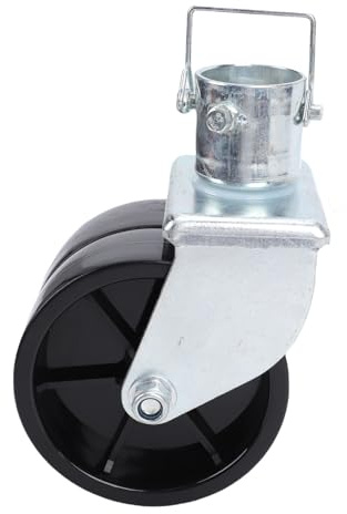 KIMISS Trailer Jack Wheel de 6 Pulgadas Diseño de Doble Rueda de Doble Rueda de 2000 LB Capacidad Giratoria Caster para el Bote RV Reemplazo de Jack Construcción de Metal ABS