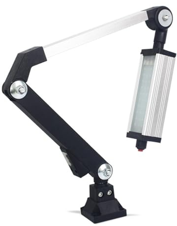 LED-arbetslampa for verktygsmaskiner 24V 36V 220V långarmad CNC-svarv stansfräsning hopfällbar lampa vattentät för svarvmaskiner(40W,220V)