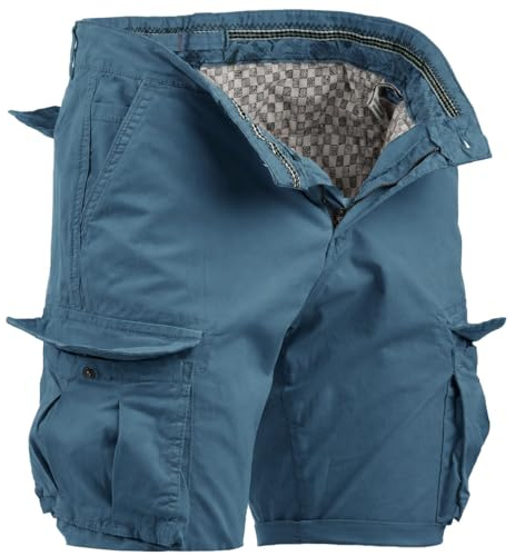 Instinct Bermuda Uomo Cargo Pantaloncini con Tasche Laterali Shorts Pantaloni Corti Slim Fit Multi-Tasche in Cotone Tasconati 48, Avion Cargo K-828