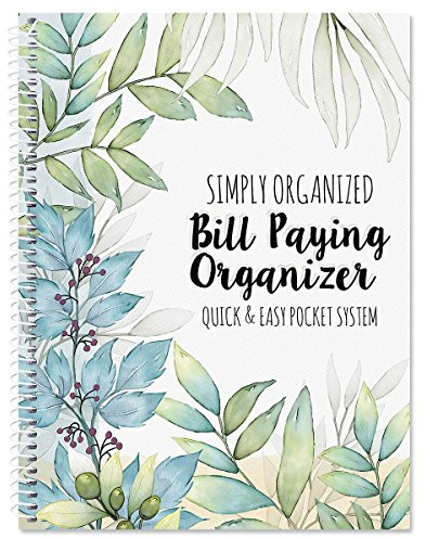 Current The Best Days Bill Paying Organizer Book - 9 x 12” Personal Account Book, Spiral Bound, 14 Storage Pockets, 32 Label Stickers, Monthly Finance & Payment Management Tracker for Home & Office