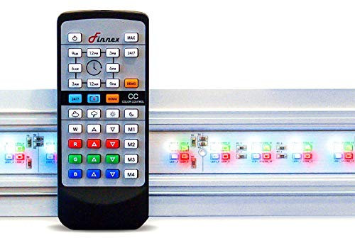 Finnex Planted Plus True 24/7 + HLC Aquarium LED Light, Automated Full Spectrum Fish Tank Light, True 660nm Deep Red Plant LEDs, 20 Inch, (HLC-20)