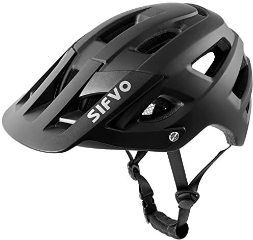 Fahrradhelm Herren und Damen, SIFVO MTB Helm Fahrradhelm mit Visier, Fahrrad Helm Mountainbike Helm Rennrad Helm Leicht & Einstellbar M/L (54-62cm)