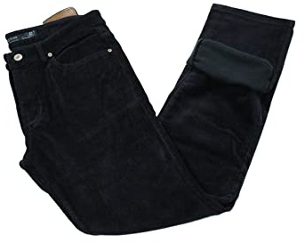 N+1 Pantalone Uomo Velluto Jeans Termico Imbottito Pile Invernale Vita Alta Foderato Elasticizzato 46 48 50 52 54 56 58 60 (as6, Numeric, Numeric_52, Regular, Regular, Nero, 52)