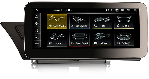 Erisin 12.3 Zoll Android 13 Autoradio mit GPS Navigation für Audi A4/A5/B8/S4/S5 2009-2016 Unterstützt CarPlay Android Auto WiFi DAB+ IPS Bildschirm USB DSP SWC OEM MMI TPMS【8-Kern 8GB+128GB】