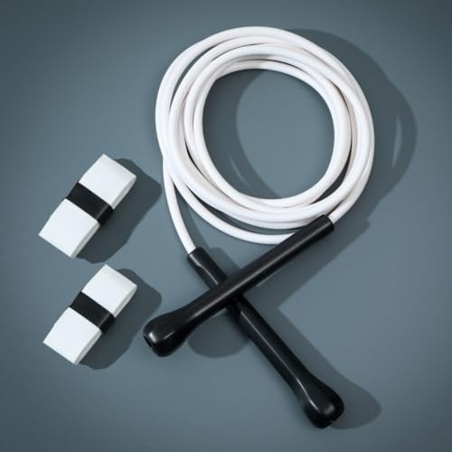IDOU Boxing Jump Rope - Tangle-Free, 16% Heavier than Regular PVC Ropes, Adjustable Length, Hand-Wrapped Anti-Slip Grip Band Included - Ideal Skipping Rope for Boxing Training