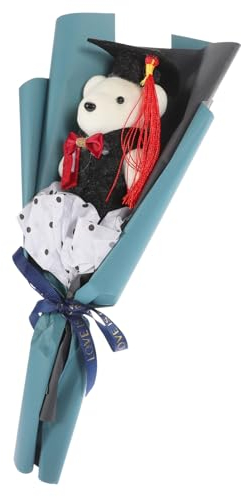 KICHOUSE Statue Künstliche Abschlussblumen Dekoration Schlafzimmer Bedroom Decor Blumenarrangement Bär Grad-Blumenstrauß-Dekor Geschenk Mini-Blumenstrauß schicker Bärenstrauß Baby
